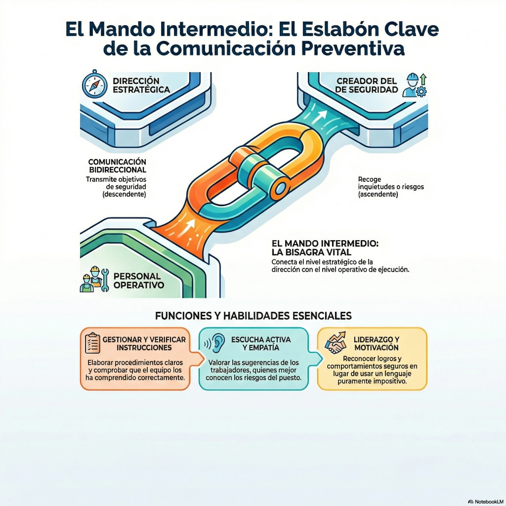 216. El papel de los mandos intermedios en la comunicación preventiva