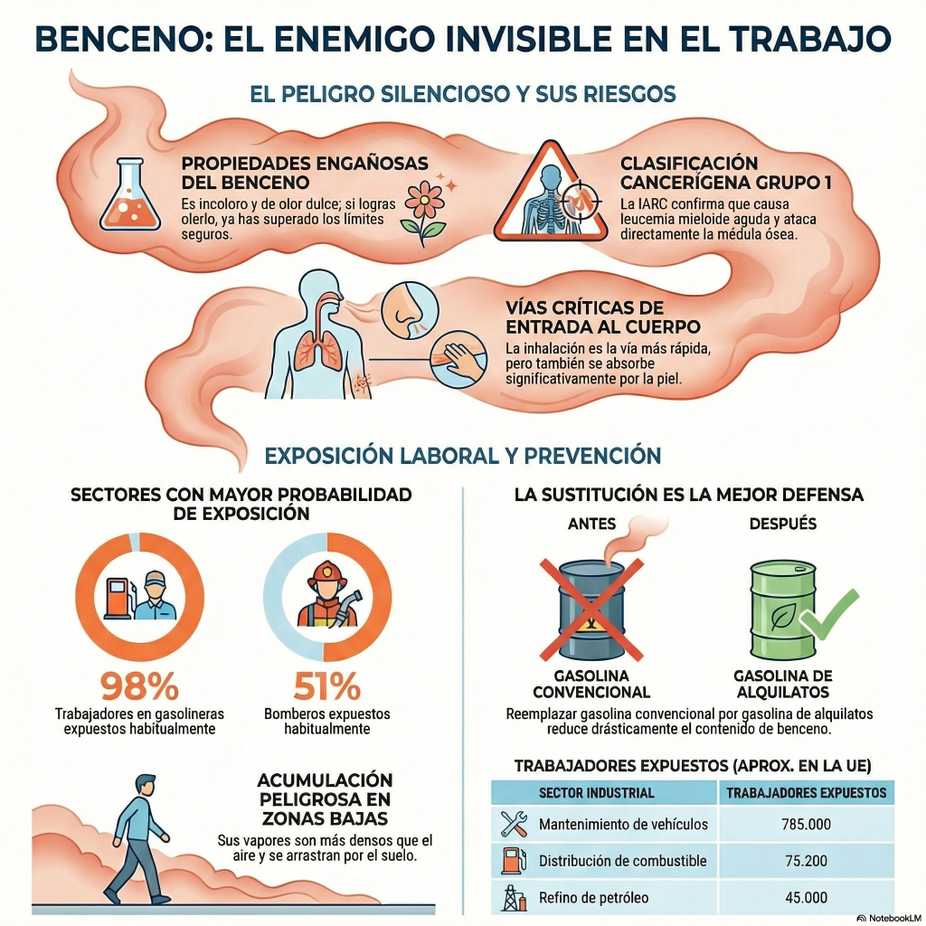 227. Benceno: el cancerígeno invisible en gasolineras, refinerías y laboratorios