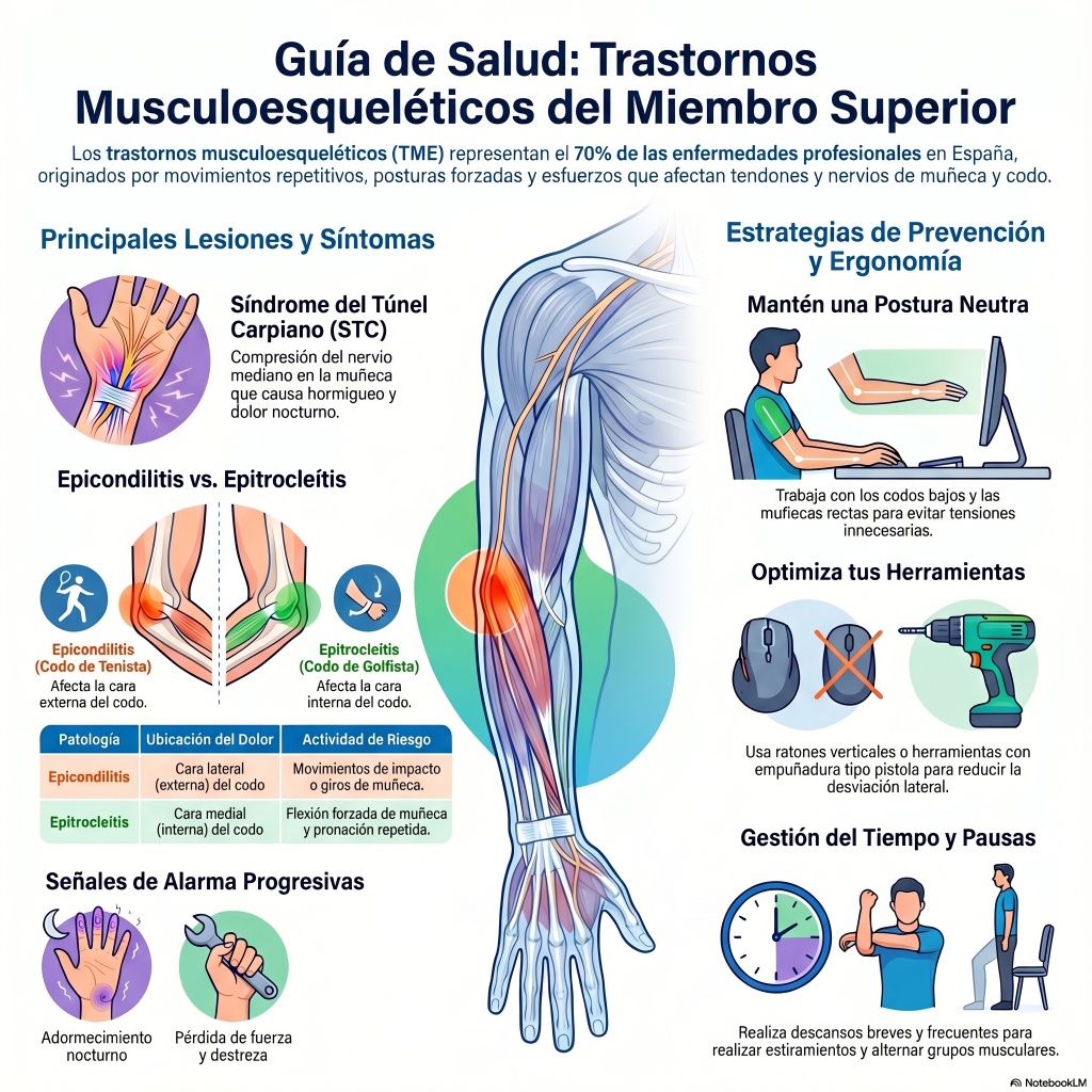 228. Trastornos musculoesqueléticos de la extremidad superior: síndrome del túnel carpiano, epicondilitis y tendinitis