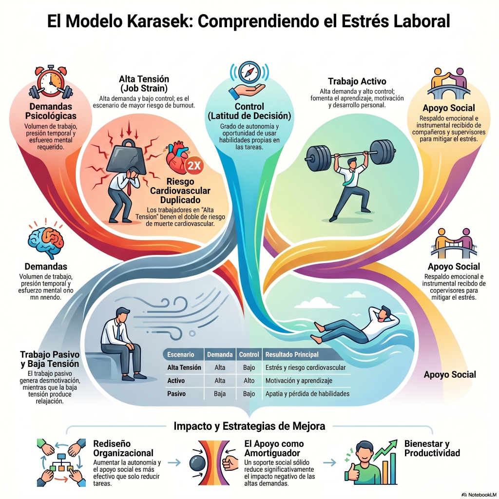 229. El modelo demanda-control-apoyo social de Karasek: entender el estrés laboral