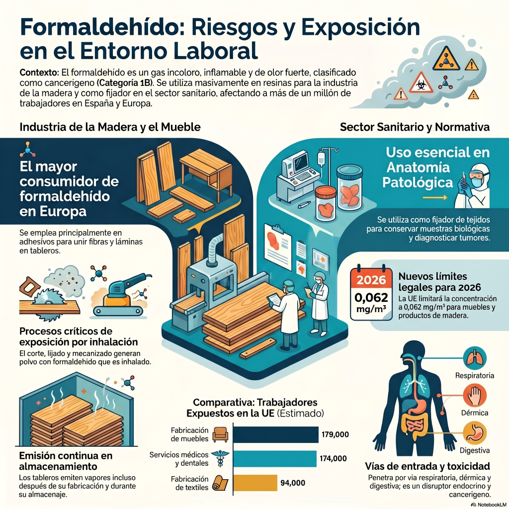230. Formaldehído: exposición en laboratorios, hospitales y la industria de la madera