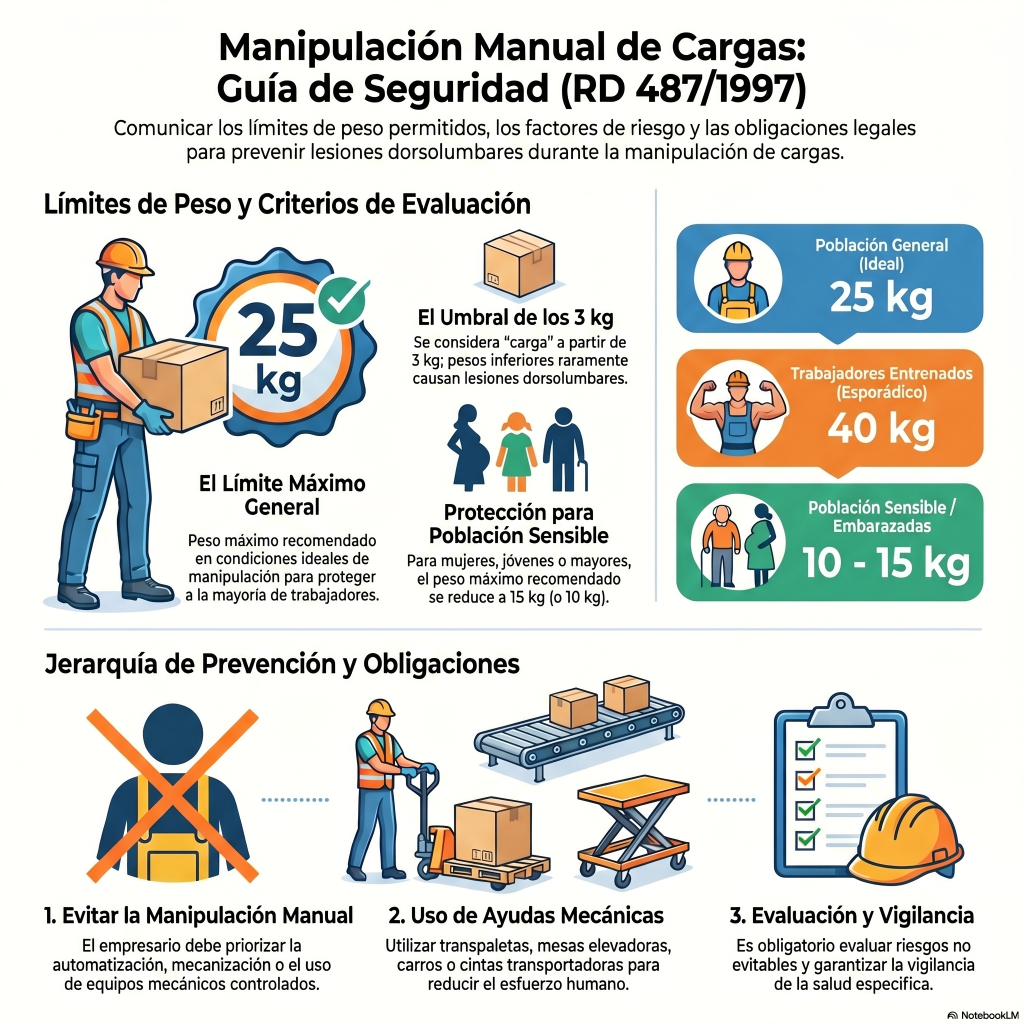 234. Manipulación manual de cargas según el RD 487/1997