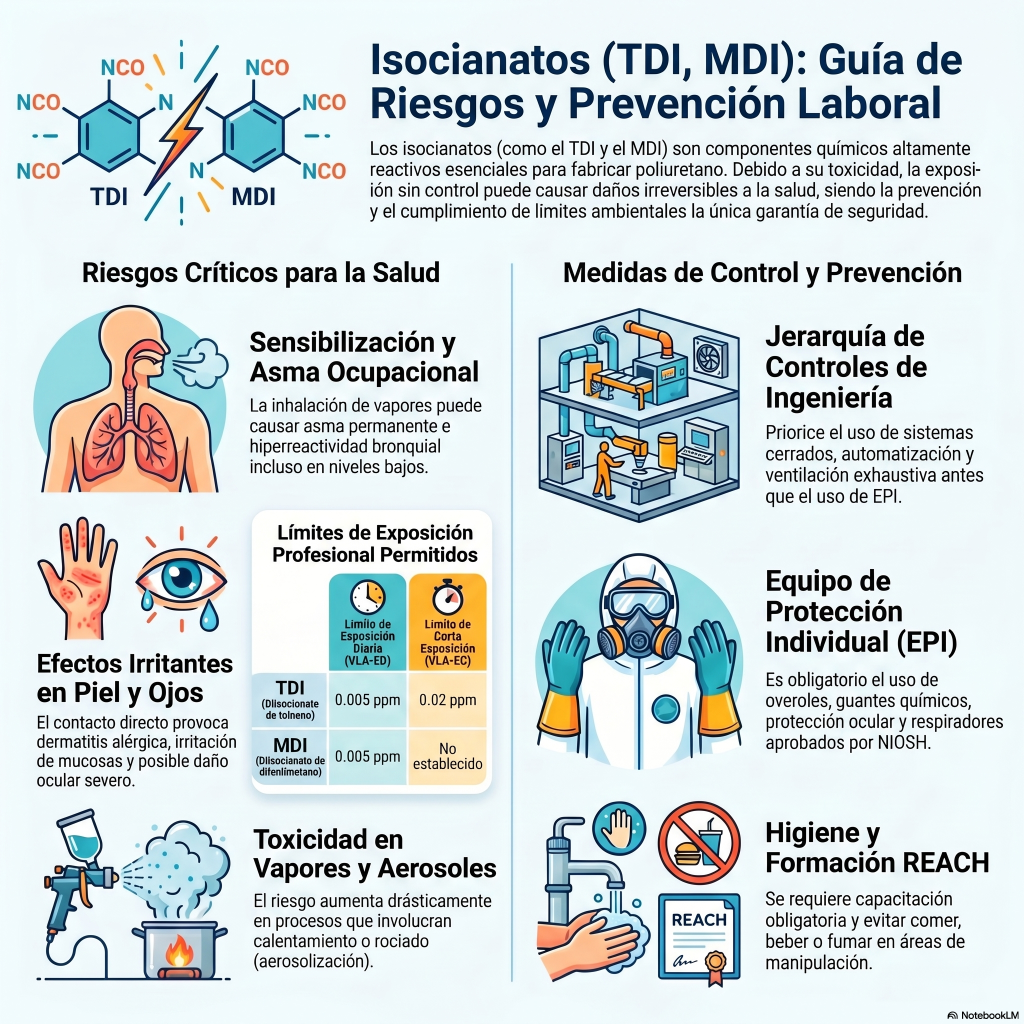 239. Isocianatos (TDI, MDI)Riesgos para la salud y medidas preventivas