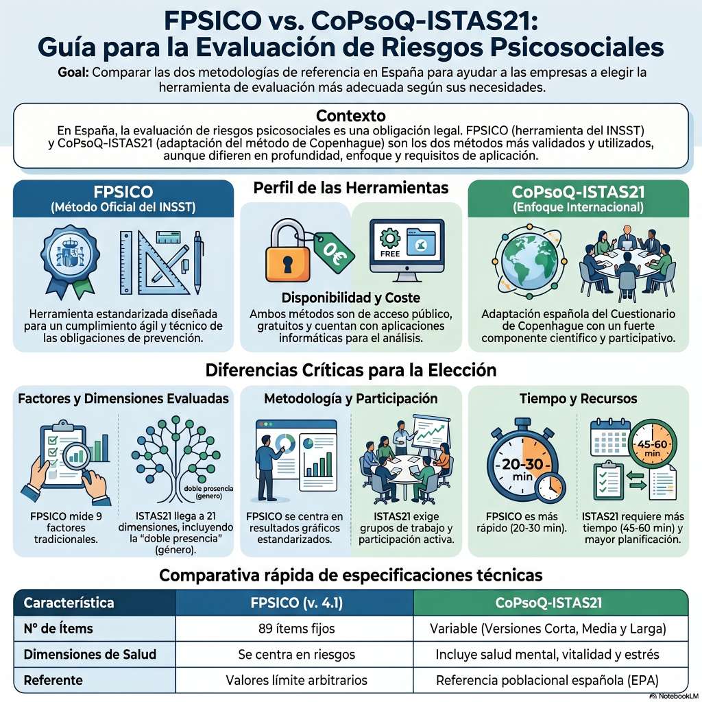 241. La evaluación de riesgos psicosociales: métodos FPSICO (INSST) vs CoPsoQ-ISTAS21