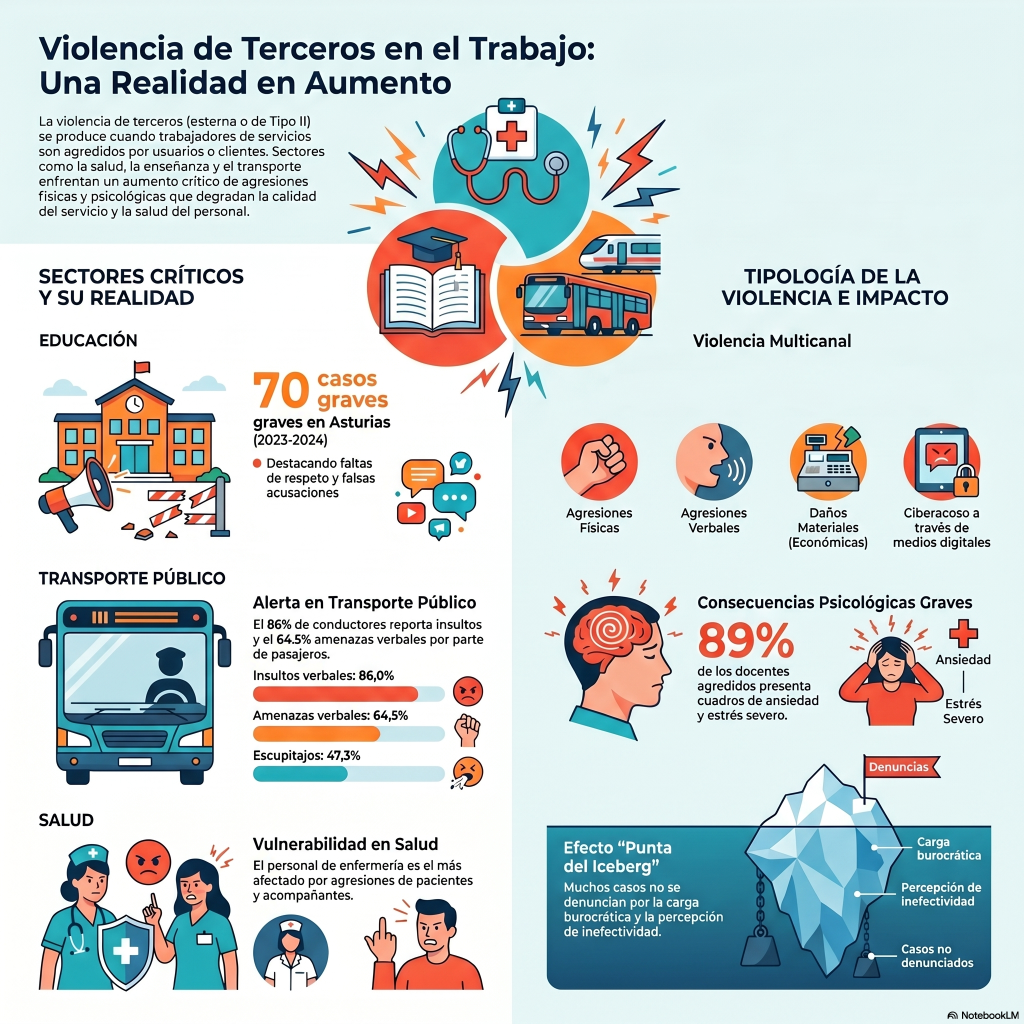 244. Violencia de terceros en el trabajo: sanitarios, docentes, transporte público