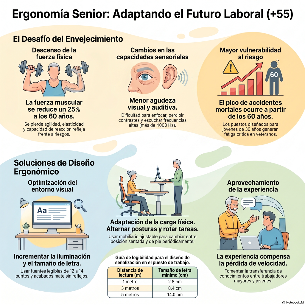 252. Ergonomía y envejecimiento de la plantilla: adaptar puestos a trabajadores mayores de 55