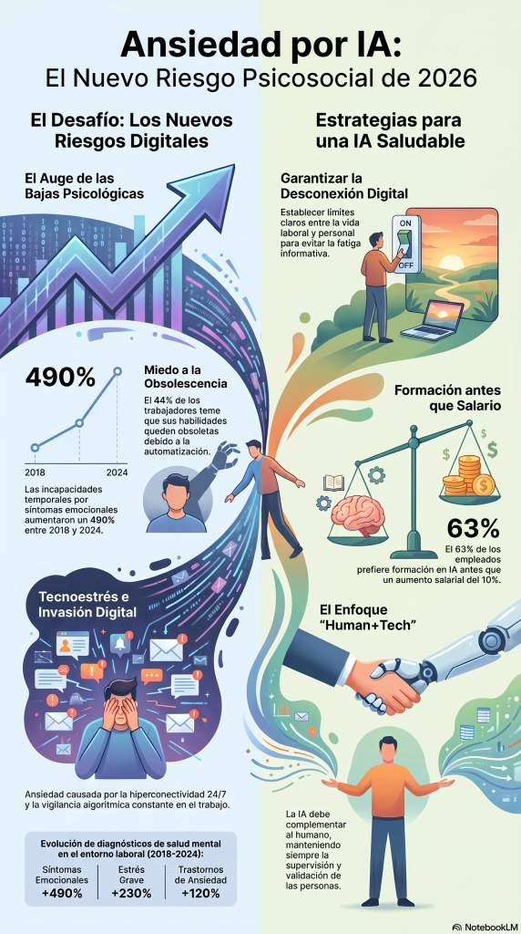 256. Ansiedad por IA en el trabajo: el nuevo riesgo psicosocial de 2026