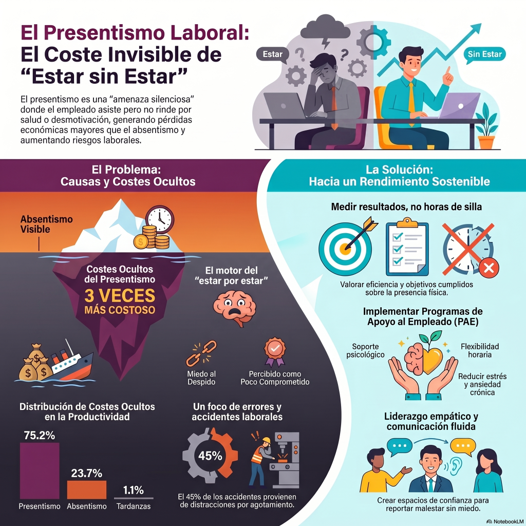 268. Presentismo laboral: estar en el trabajo pero no estar — causas y costes ocultos