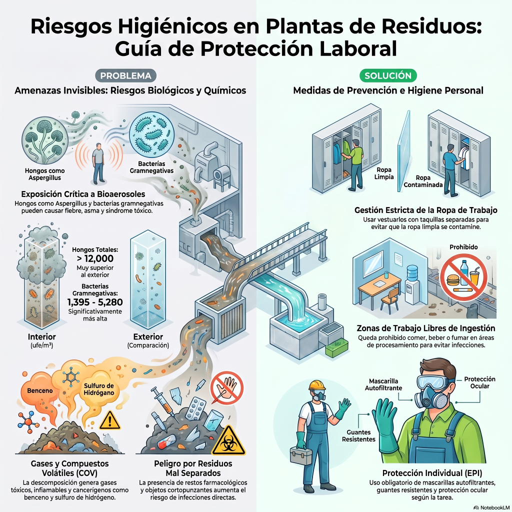 279. Riesgos higiénicos en plantas de tratamiento de residuos y reciclaje